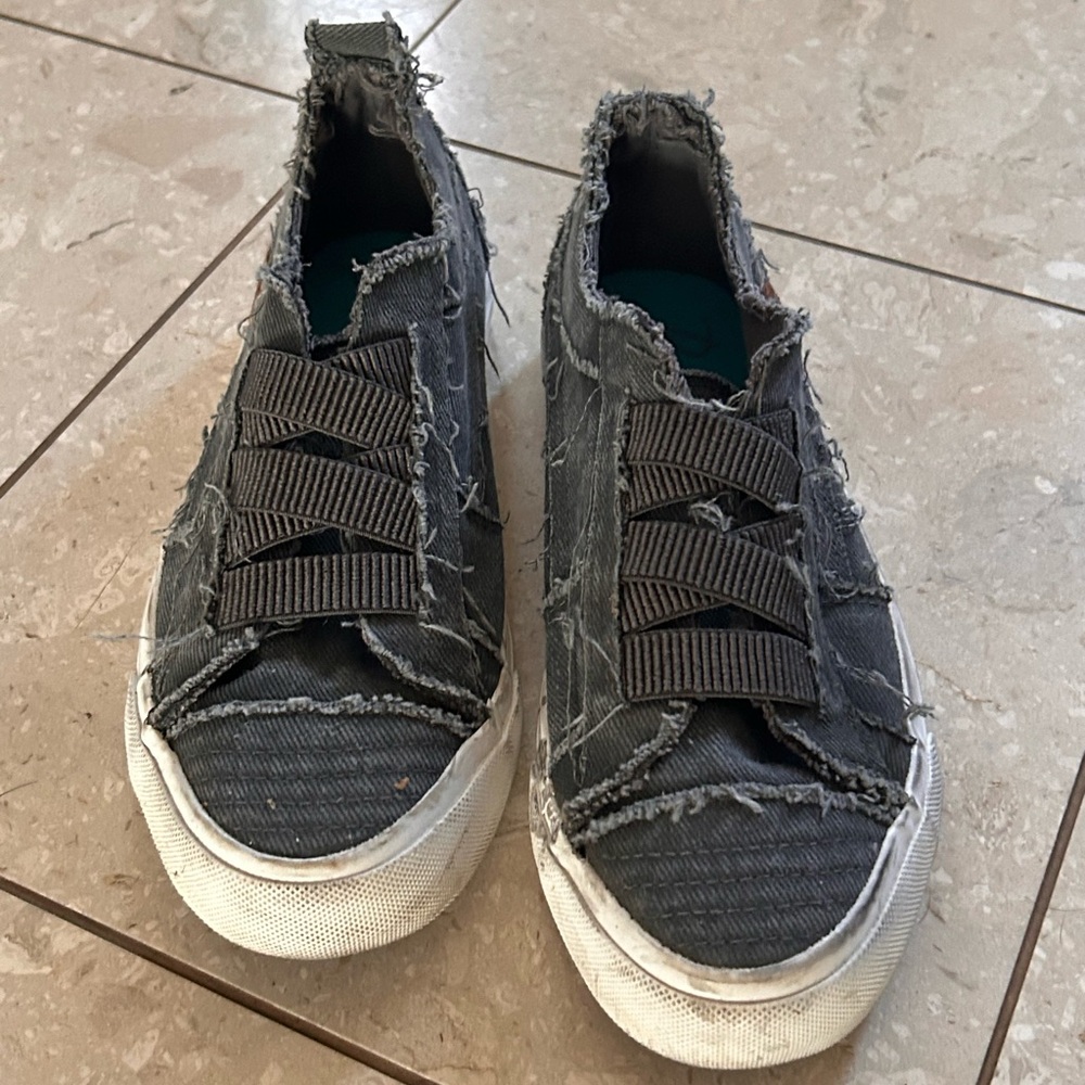 Gray Slip On Shoes